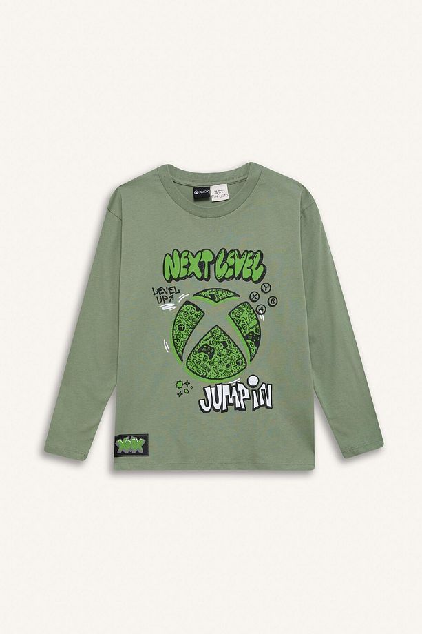Erkek Çocuk Xbox Pijama Takımı Bisiklet Yaka Uzun Kollu Üst Beli Lastikli Uzun Alt D8445A824WN - 8