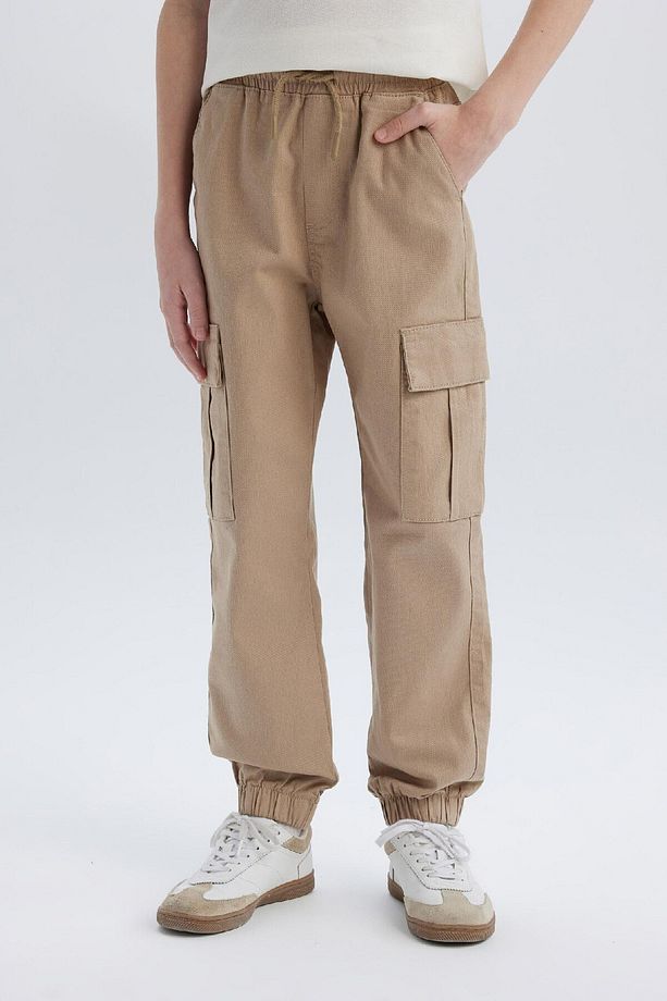 Erkek Çocuk Kargo Jogger Standart Paça Gabardin Pantolon Z1572a625sp - 5