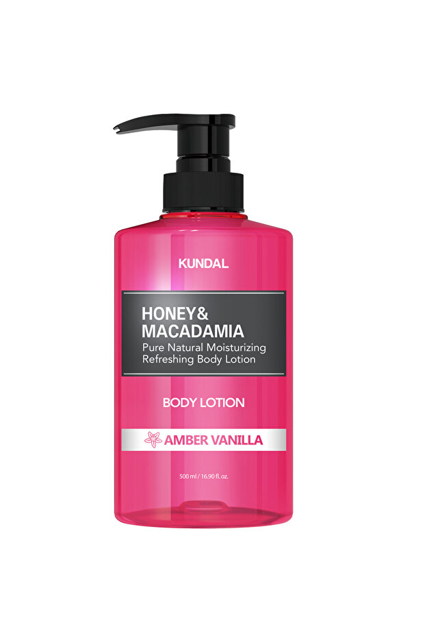 Honey & Macadamia Pure Natural Moisturizing Refreshing Body Lotion Amber Vanilla 500 mL