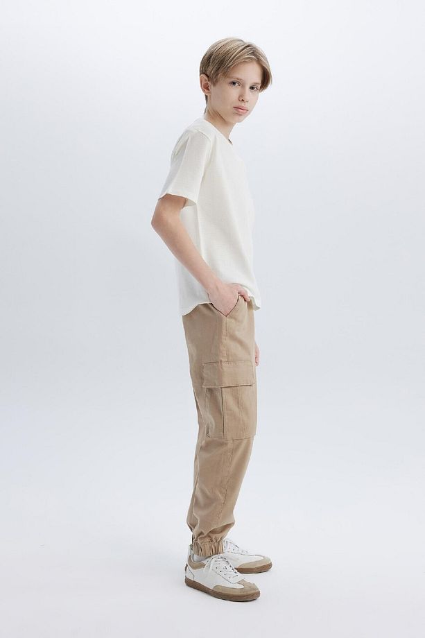 Erkek Çocuk Kargo Jogger Standart Paça Gabardin Pantolon Z1572a625sp - 4
