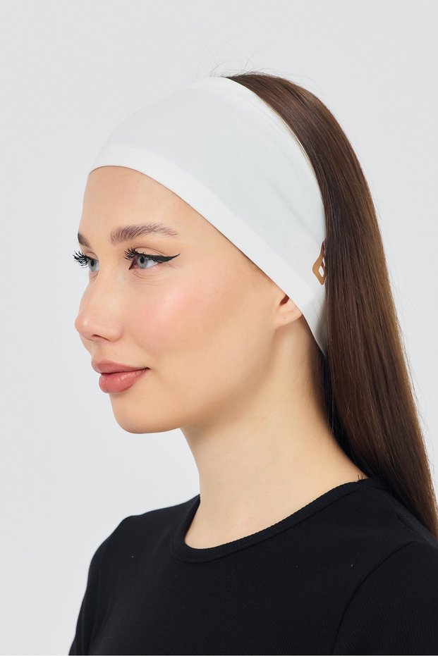 Women's Cotton Combed Non-Slip Flexible Extra Thin Reflects Style Sports Sweat Hair Band
