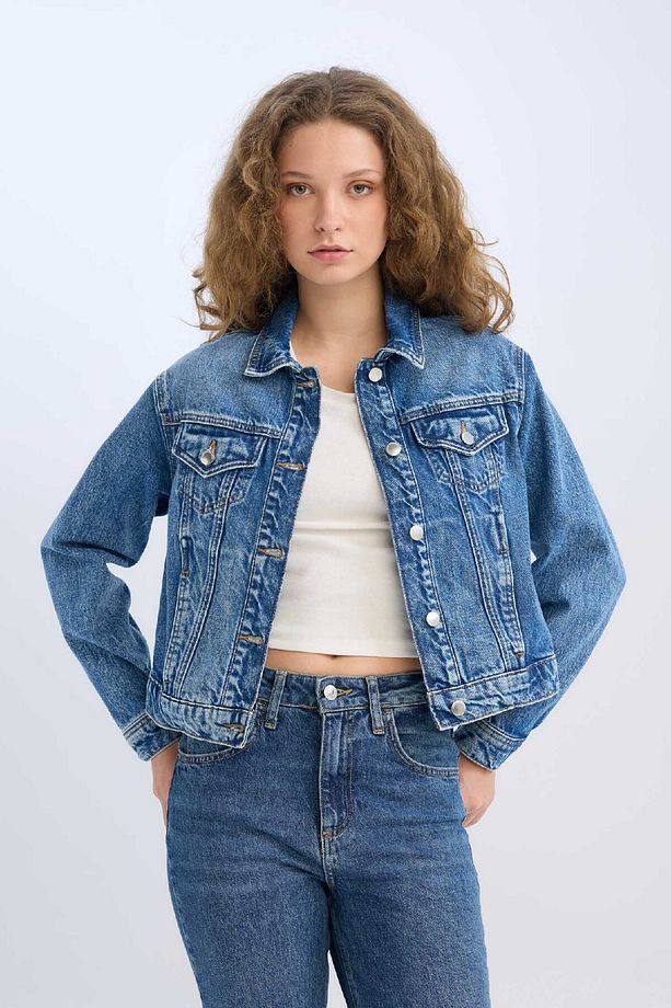 Regular Fit Jean Ceket D8665AX25SP - 3