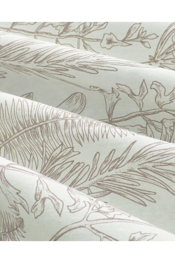 Botanical Spring Kolay Ütülenir Tek Kişilik Nevresim Takımı 160x220 cm Bej - 7