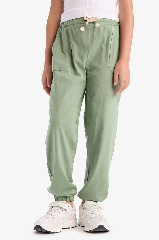 Kız Çocuk Esnek Belli Cepli Jogger Eşofman Altı Z8779a625sm - 4