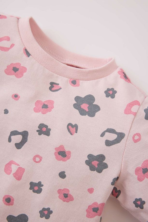 Kız Bebek Pijama Takımı Desenli Uzun Kollu Penye Üst Beli Lastikli Alt E0761a525sp - 3