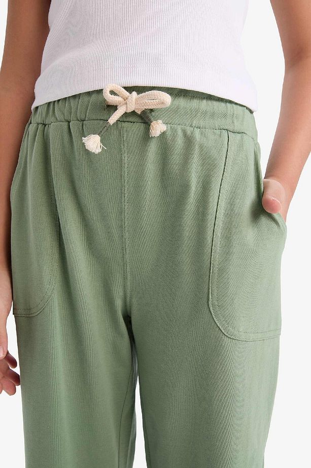 Kız Çocuk Esnek Belli Cepli Jogger Eşofman Altı Z8779a625sm - 5
