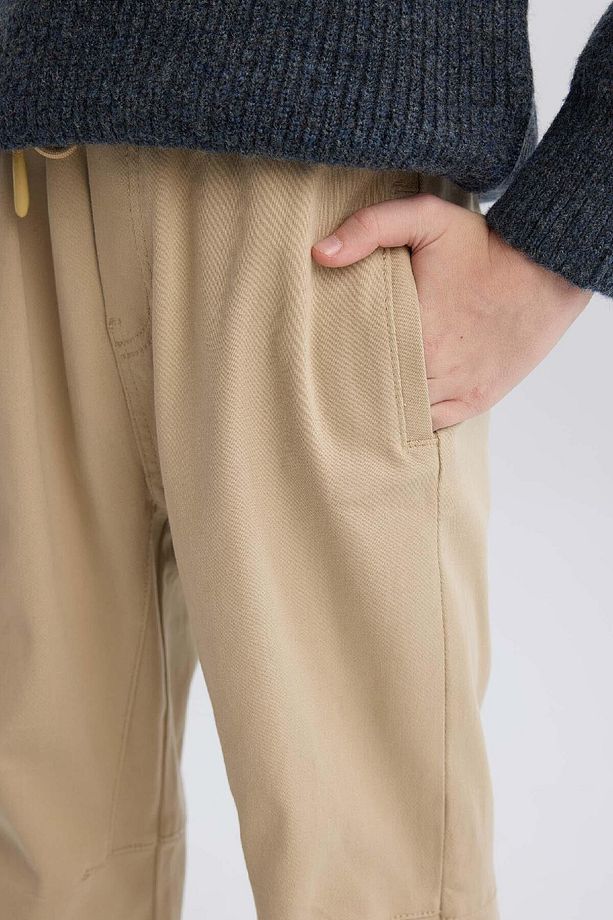 Erkek Çocuk Lastikli Paça Basic Düz Gabardin Jogger Pantolon B6713a825sm - 5