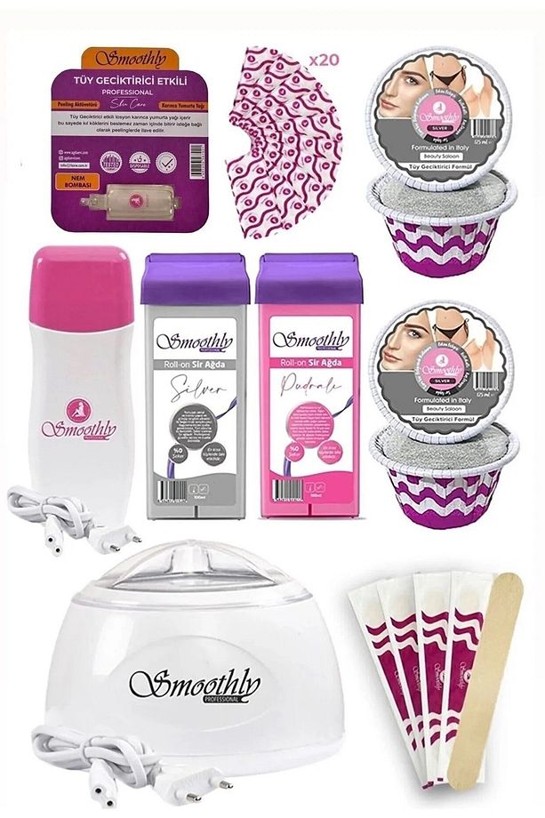Tüm Vücut Ağda Seti + Kartuş Ağda + Mini Kalıp Ağda + 2 Adet Ağda Makinesi + Losyon + Spatula - 1