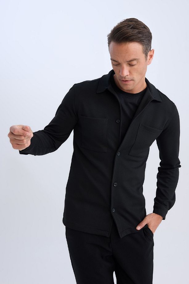 Regular Fit Polo Yaka Gömlek Ceket D7243ax25sp - 4