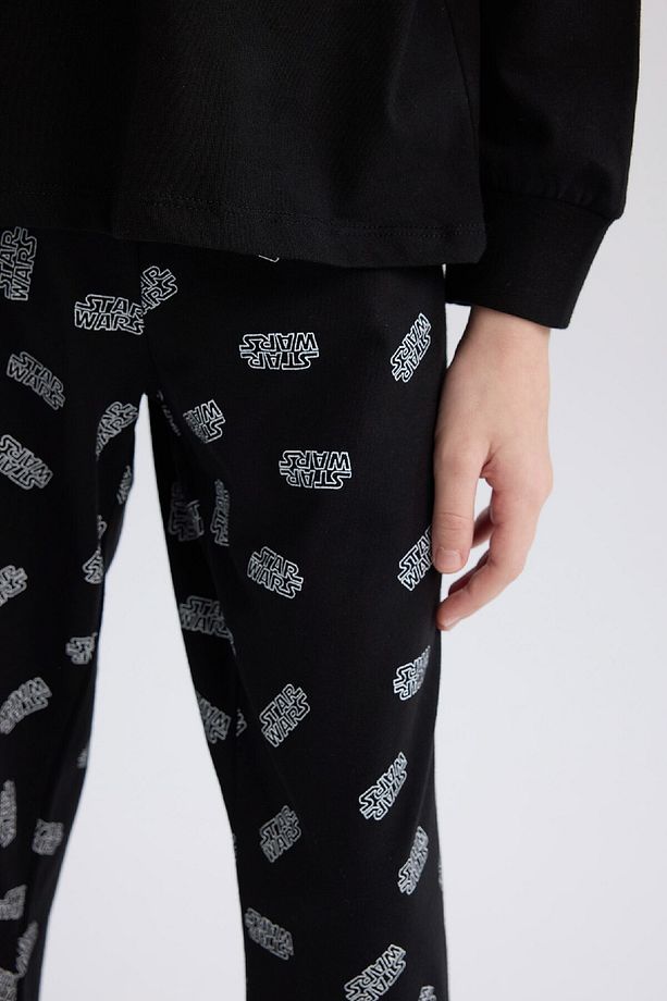 Erkek Çocuk Star Wars Pijama Takımı Bisiklet Yaka Uzun Kollu Üst Uzun Alt D8572A824WN - 5