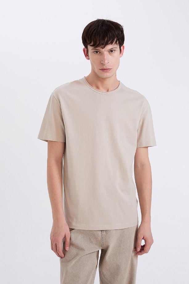 %100 Pamuk Regular Fit Bisiklet Yaka Kısa Kollu Ağır Kumaş Tişört D5481ax25sp - 4