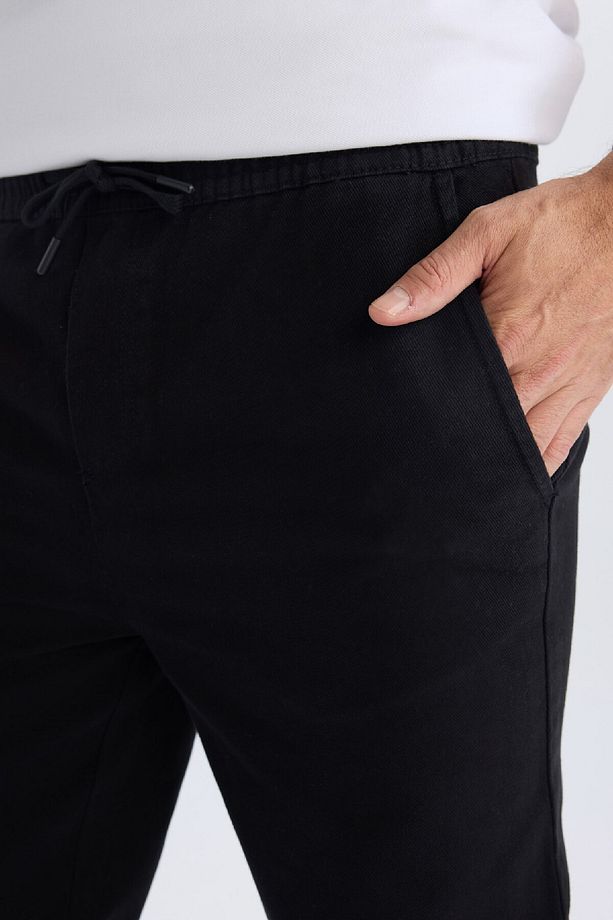 %100 Pamuk Regular Fit Normal Kesim Yazlık Jogger Pantolon D1045ax25sp - 5