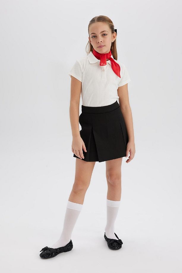 Kız Çocuk Basic Düz Gabardin Şort Etek E0643a825sm - 5