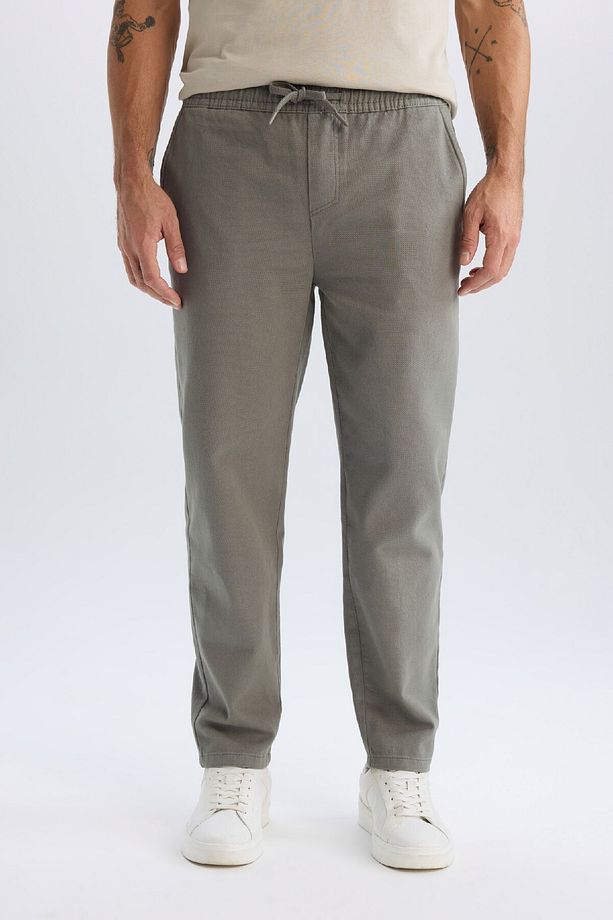 %100 Pamuk Regular Fit Normal Kesim Yazlık Jogger Pantolon D1045ax25sp - 4
