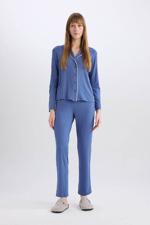 Pijama Takımı Regular Fit Uzun Kollu Üst Uzun Alt-fall In Love E1804ax24wn - 1
