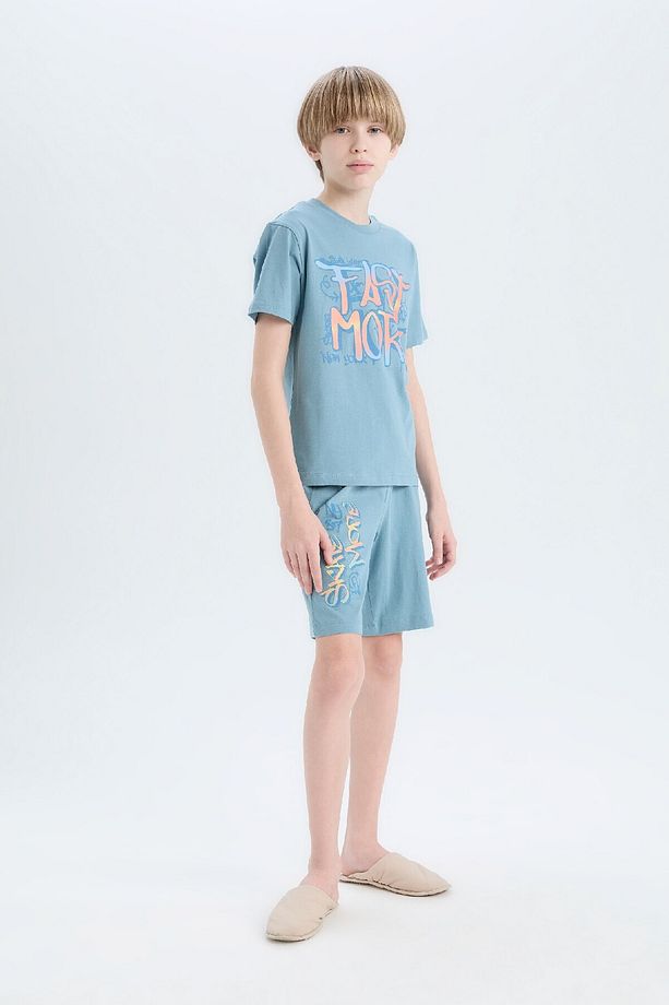 Erkek Çocuk Pijama Takımı Baskılı Kısa Kollu Üst Şort E0157A825SM - 2