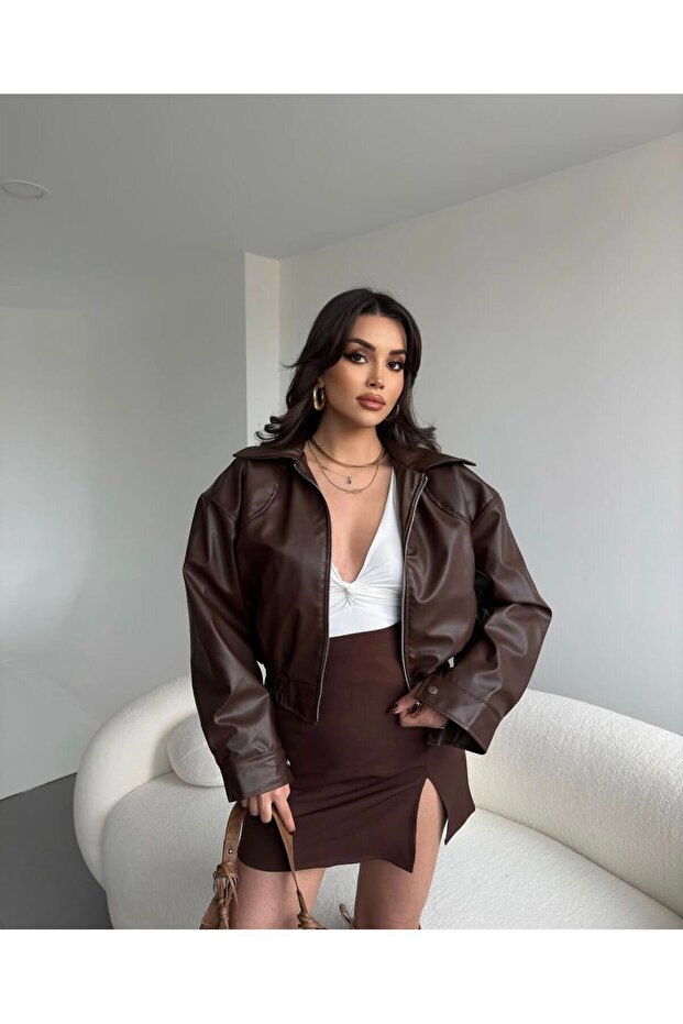 Deri Bomber Deri Ceket - 4