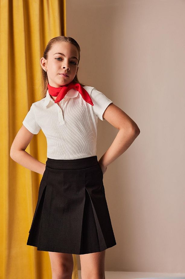 Kız Çocuk Basic Düz Gabardin Şort Etek E0643a825sm - 4