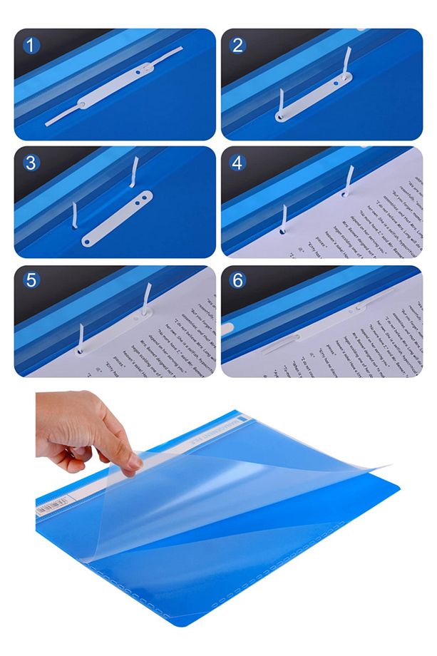 Telli Dosya Plastik A4 10 lu ve Poşet Dosya 50 li 1 Paket Ekonomik Kaliteli Şeffaf Kapak Telli Dosya - 4