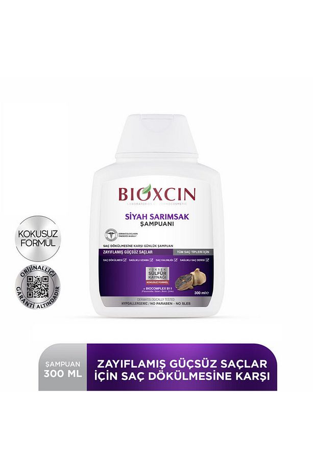Saç Dökülmesine Karşı Siyah Sarımsak Şampuanı 300 ml - 100 ml Şampuan HEDİYE - 6