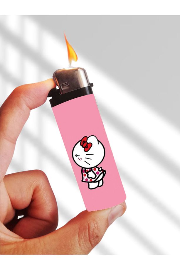Çakmak Örümcek Adam Spide Ve Hello Kitty Love Full Baskılı Gazlı Çakmak 2 Adet - 3