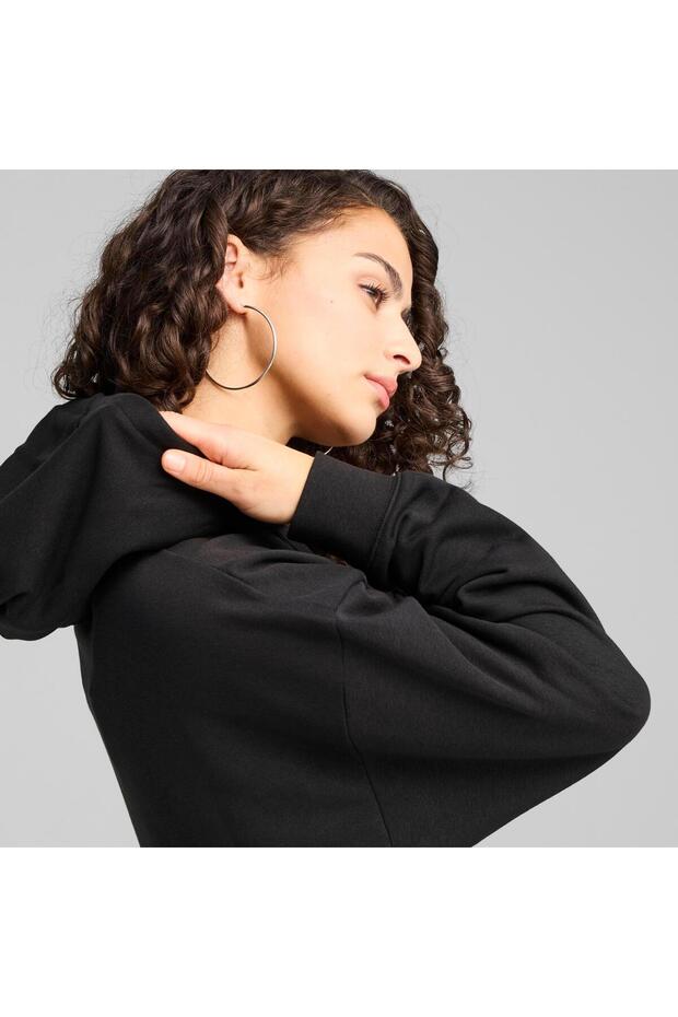 Essentials Script Kadın Siyah Sweatshirt (688072-01) - 5