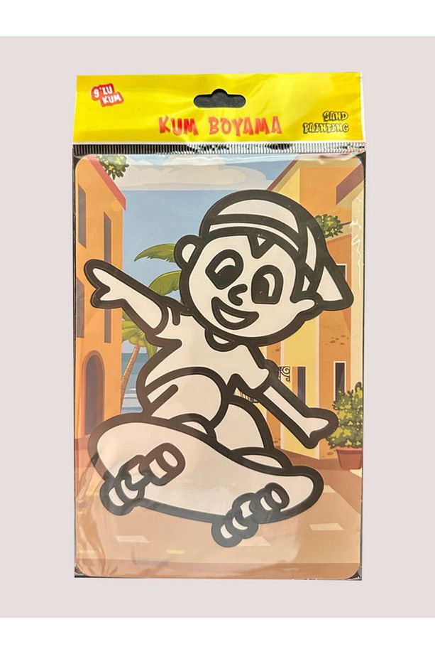 Renkli Kum Boyama Seti Çeşitli Görseller A5 Boyut (10'lu Set) - 7