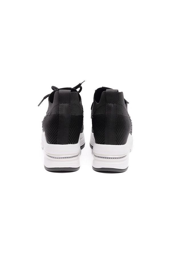 Yüksek Taban Taşlı Kadın Sneaker - 4