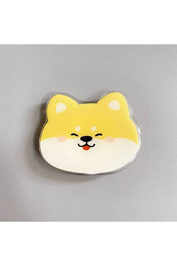 Popsocket Telefon Tutacağı Köpek Desenli Sevimli Yapışkanlı Masaüstü Stand için Tutacak - 1