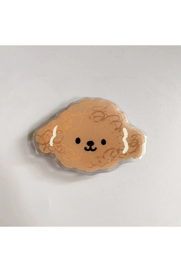 Popsocket Telefon Tutacağı Köpek Desenli Sevimli Yapışkanlı Masaüstü Stand için Tutacak - 1