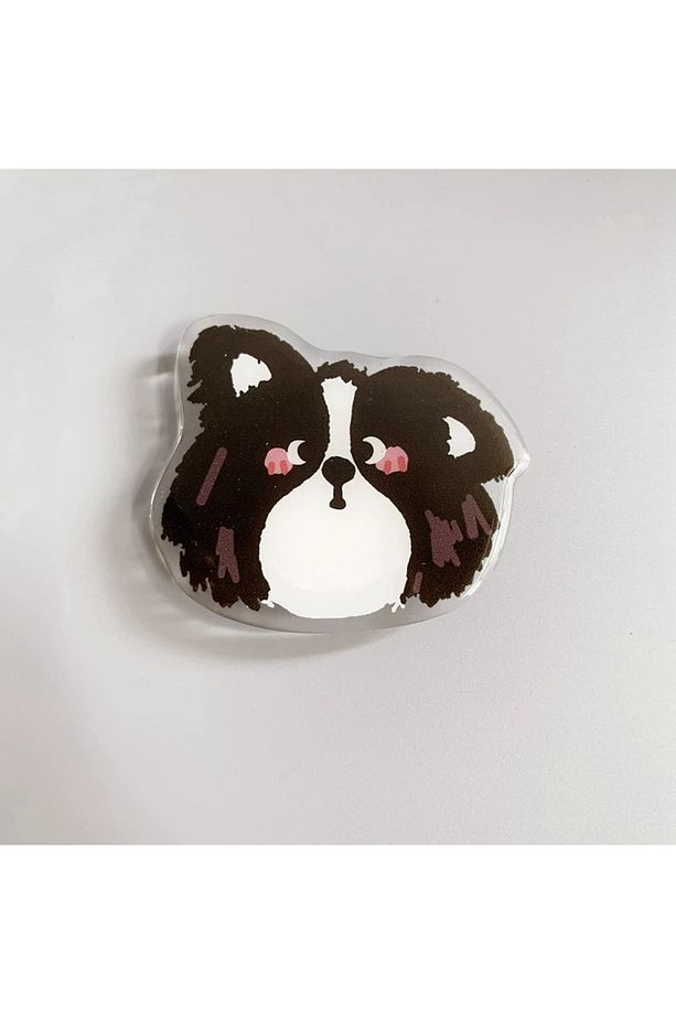 Popsocket Telefon Tutacağı Köpek Desenli Sevimli Yapışkanlı Masaüstü Stand için Tutacak - 1