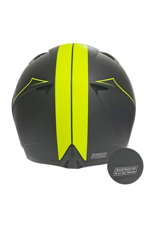 Çene Açılır Kask Sarı Siyah Ece Belgeli - 6