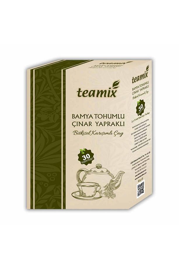 bamya tohumlu çınar yapraklı bitkisel karışımlı çay 60 gr 30 süzen poset - 3