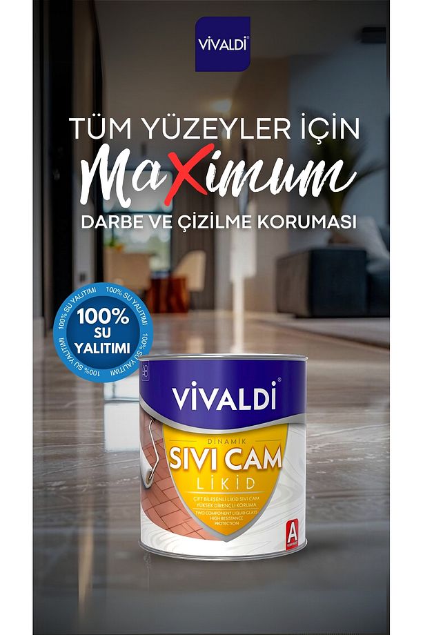 Fayans Boyası Seti Sıvı Cam Ve Uygulama Seti Tezgah,Mermer,Banyo,Mutfak Boyama Seti 1 LT - 7