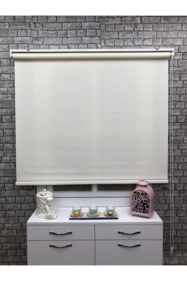 MAT KETEN KREM STOR PERDE - 5