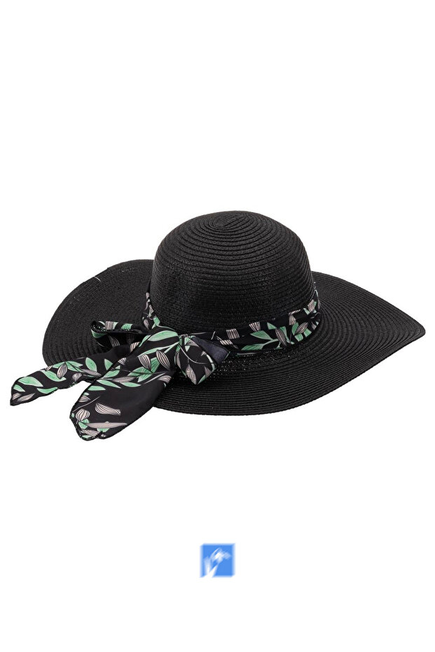 Wide Brim Luxury Straw Hat for Women (57-58 cm) (Contraction Rope Available Inside) (Diameter: 43cm)