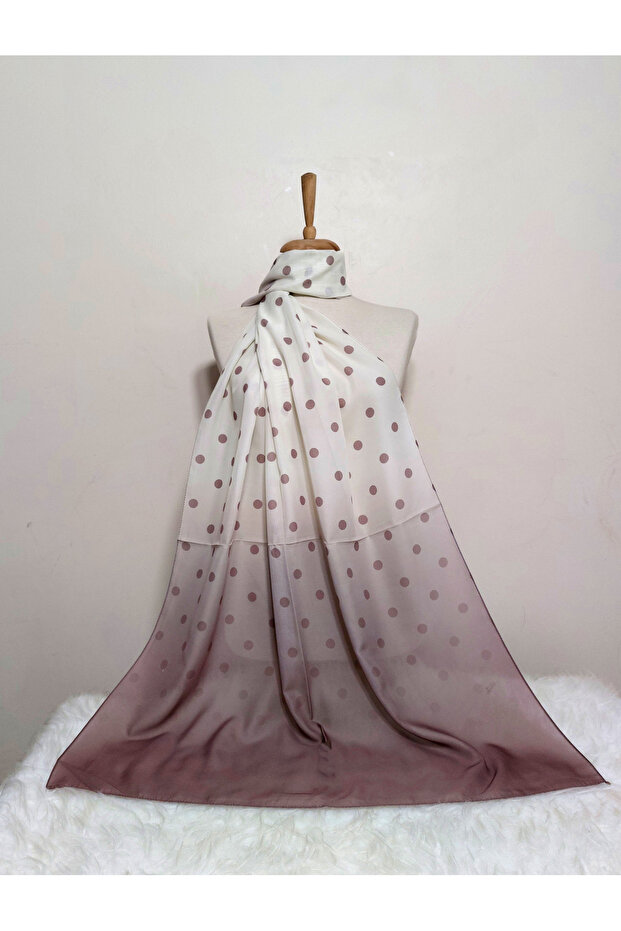 Patterned Chiffon Shawl with Points, Gradient Model - 1