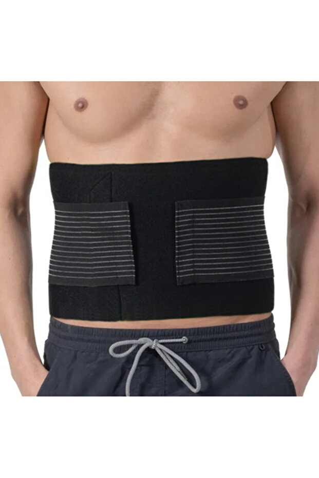 Unisex Thermal Sweating Waist Belt - Black - Fitness Cardio