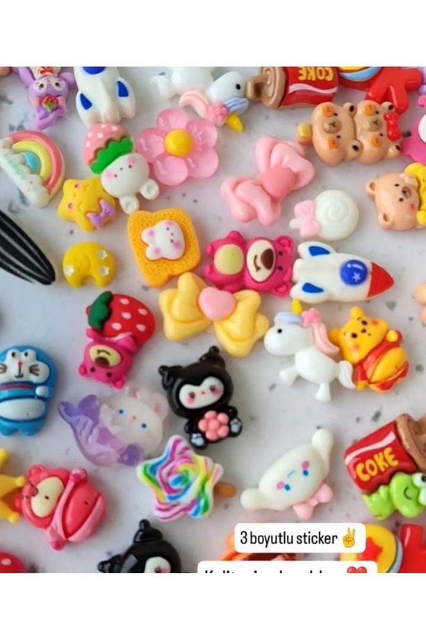 10 ADET LÜKS 3D STİCKER YAPIŞKANLI - 8