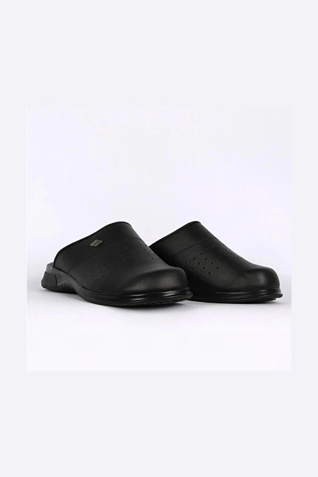 Magiacomfort Mg-3001 Black Half Collarless Sabo Slippers Orthopedic Comfortable Use