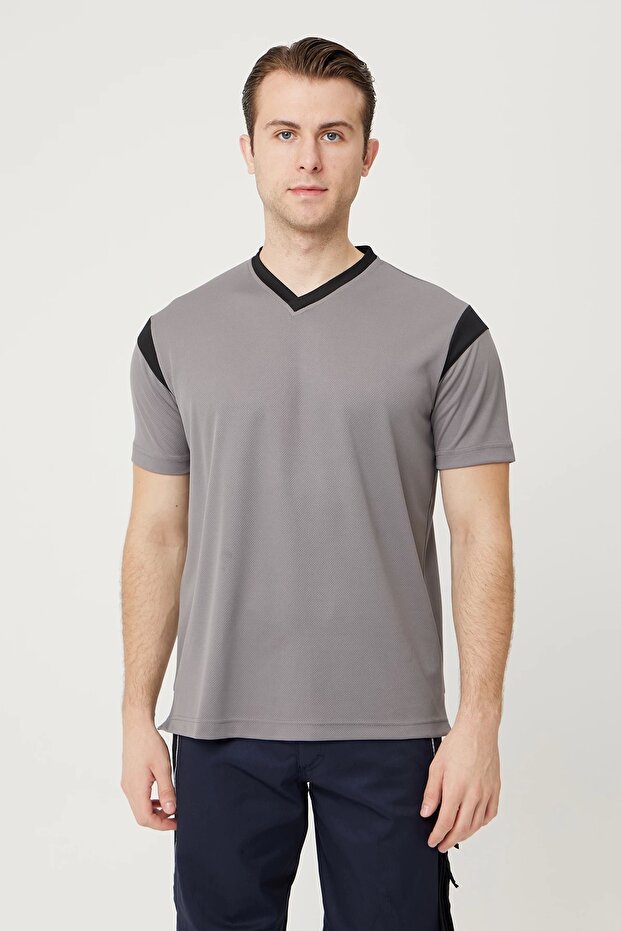 Allium V-Neck T-Shirt Breathable Stretchy and Stylish for Work and Casual