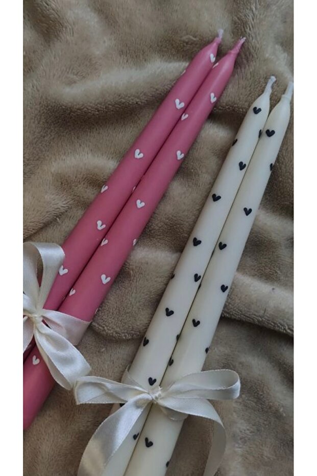 Kalp Şekilli Mum(4 ADET) - 1