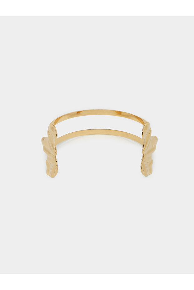 Textured Wide Cuff Bangle - 2