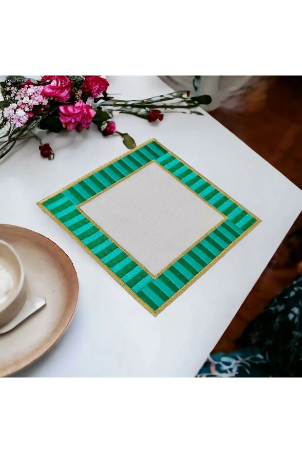 Set of 2 Cocktail Napkins| Presentation Napkin| Coffee Side Napkin| Coaster