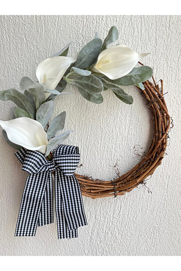 Kuzukulağı çelenk kapı süsü - 2