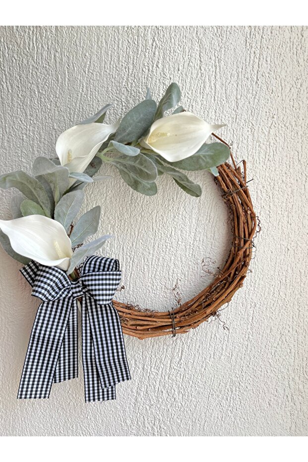 Kuzukulağı çelenk kapı süsü - 1