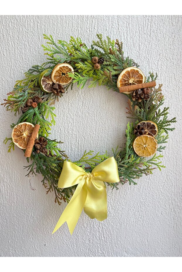 Limonlu çelenk kapı süsü - 3