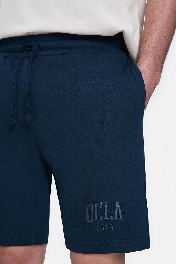 Jarvıs Lacivert Nakışlı Standard Fit Erkek Örme Şort - 2