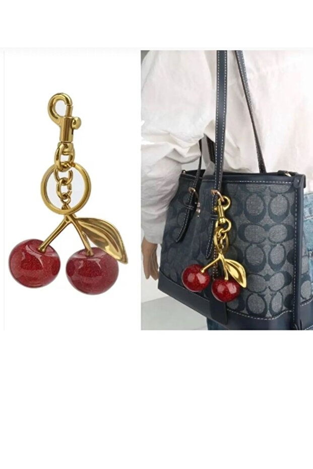 Cherry Keychain, Bag Charm, Bag Accessory - 1