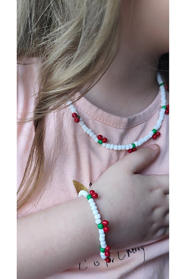 Cherry Children's Bracelet Necklace Set